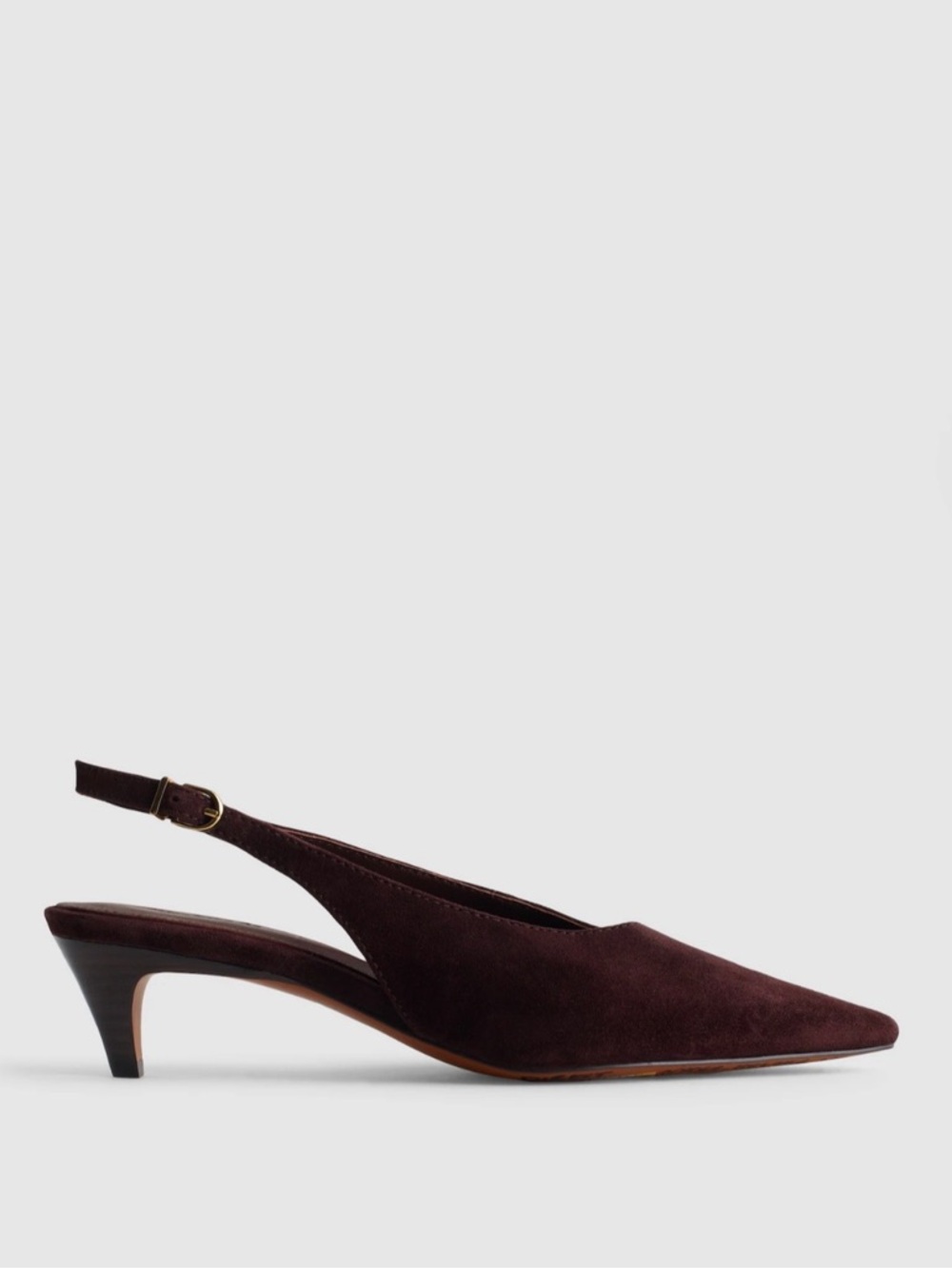NWOB! MADEWELL Women's Emilie Slingback Pump Chocolate Raisin Suede 10 Brown - Picture 16 of 16
